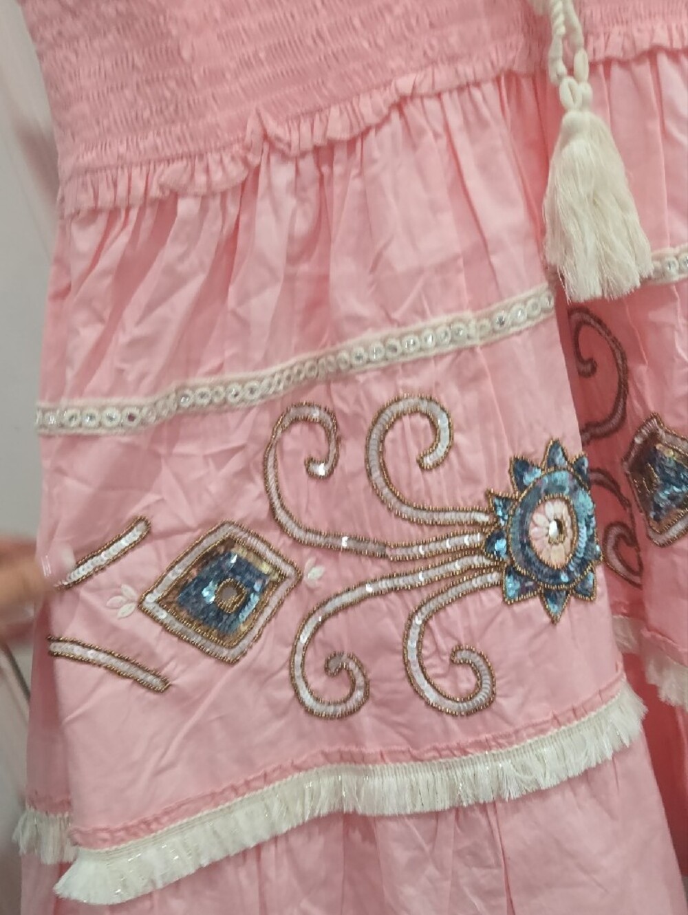 POL Pink Embellished Sundress with Tassel Detail - Picture 6 of 6